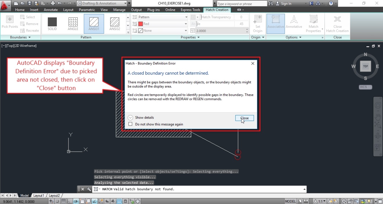 How to reduce boundary gaps in AutoCAD