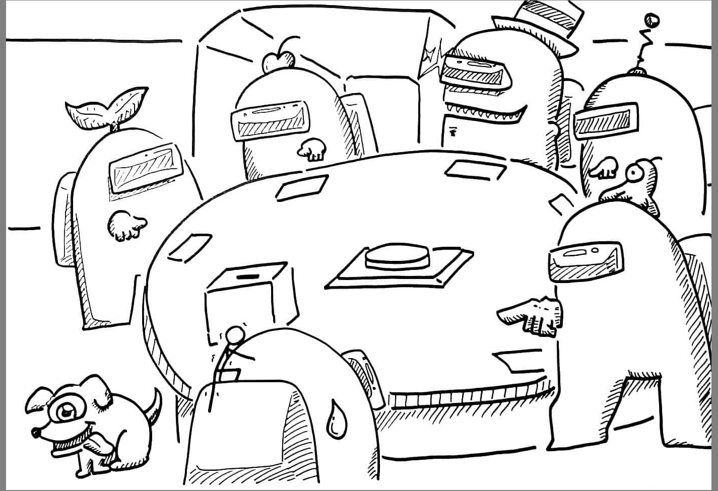 Among us are Top 3 Coloring Pictures Free Printable Coloring Pages