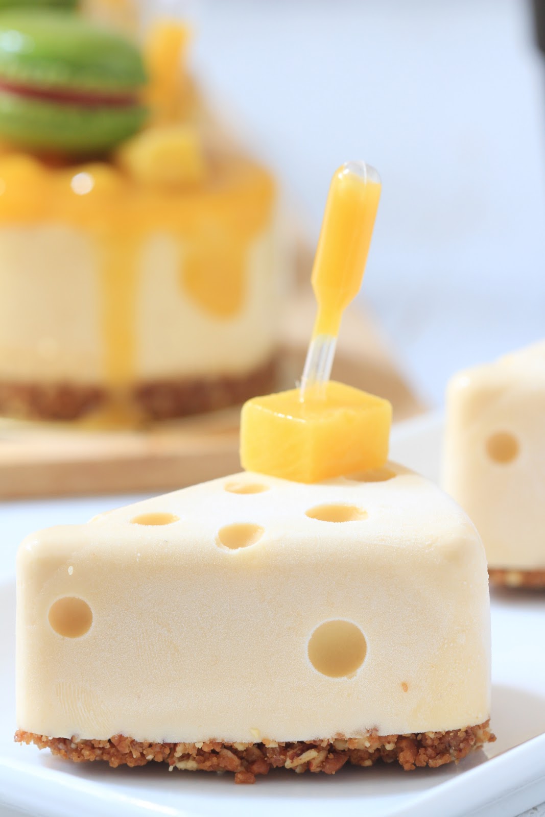 Mangococonut no bake cheesecake