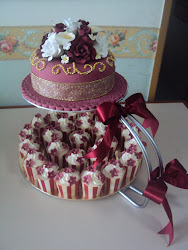 cake maroon colour 2tier order kelana jaya cakes
