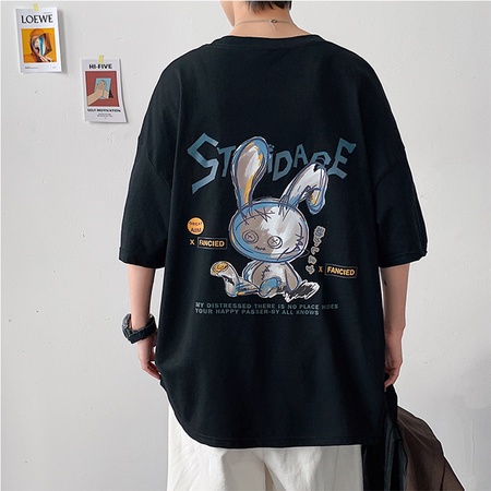 ÁO THUN TAY LỠ FORM RỘNG THỎ LƯNG