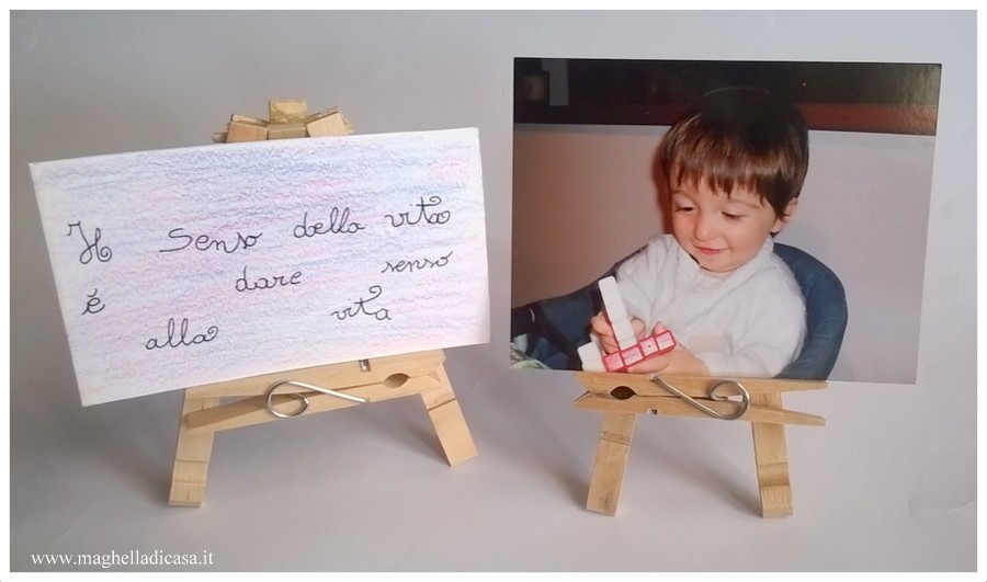 Maghella di casa : Attività manuali per bambini: come creare un portafoto  con le mollette