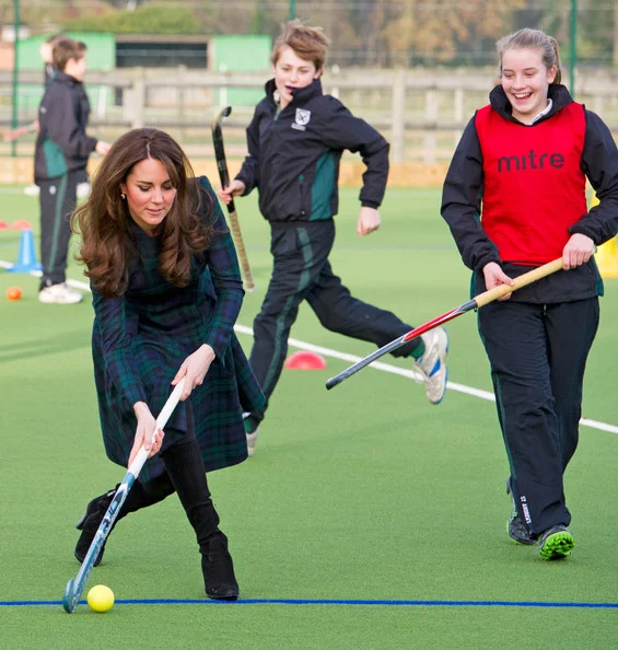 Kate Middleton visited her former school St Andrew's in Pangbourne to mark the occasion of St Andrew's Day