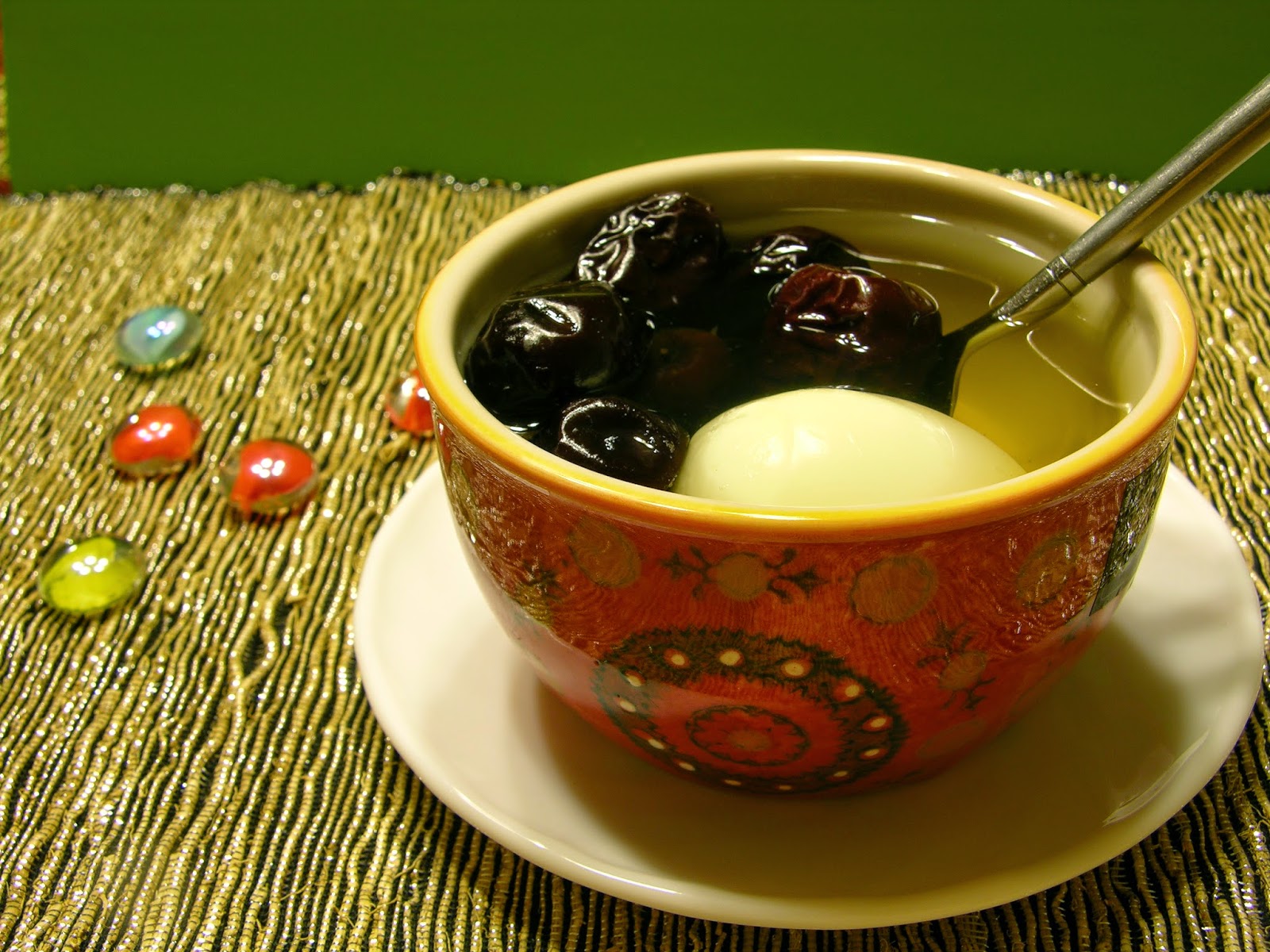 My Grandma's Recipe Red Chinese Dates Dessert Soup with Boiled Whole