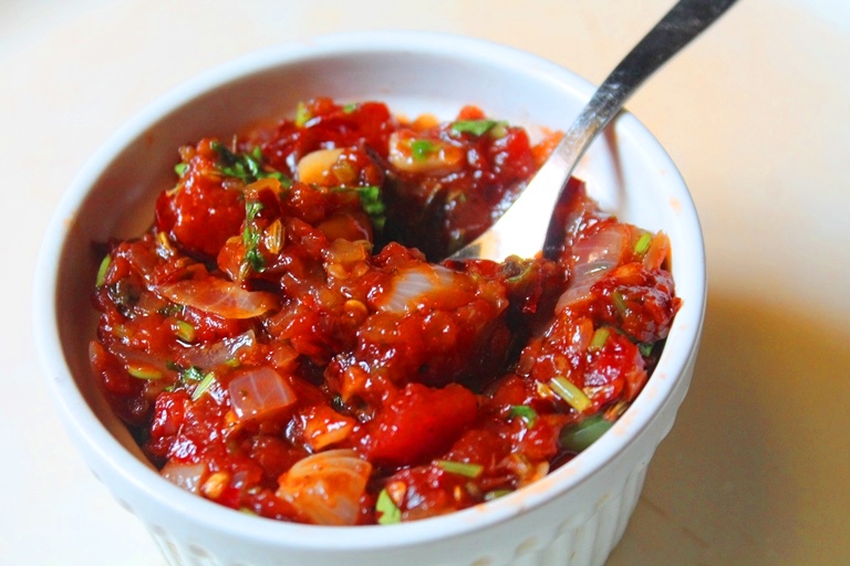 Quick Tomato Relish Recipe Yummy Tummy