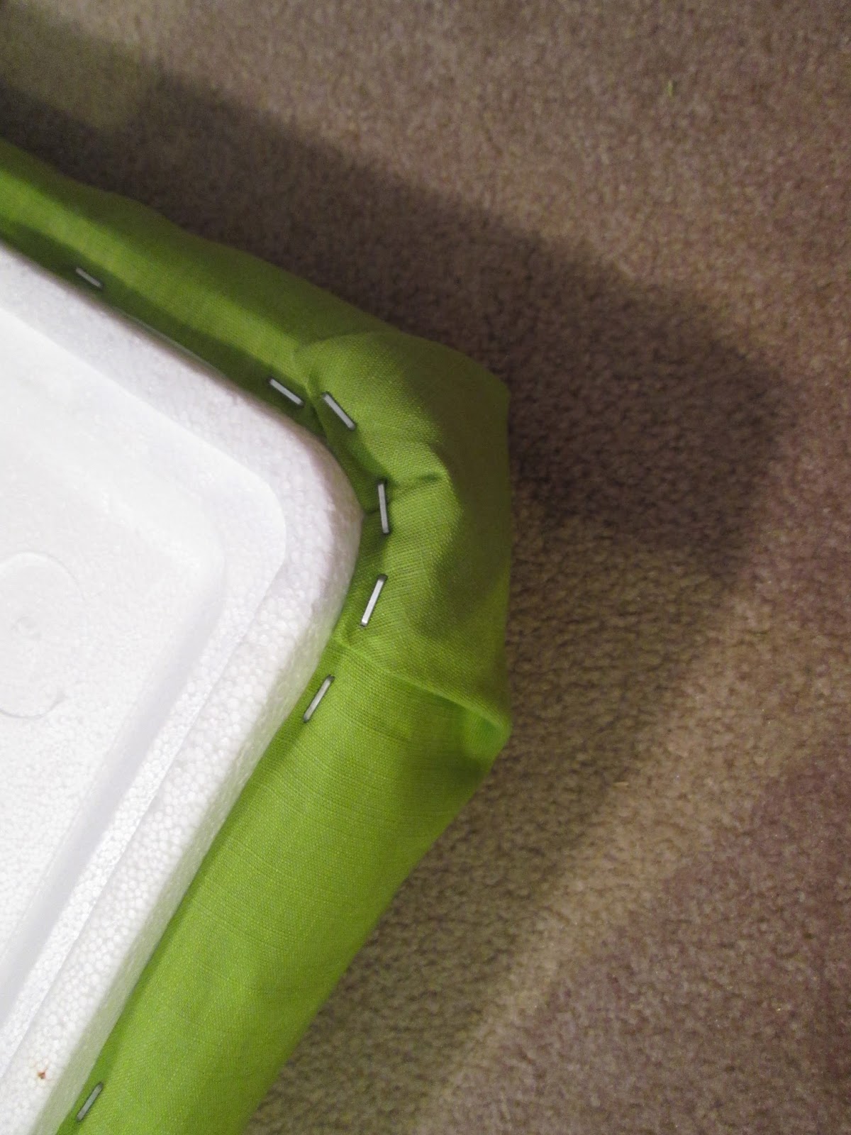 and kitty makes three Project Styrofoam Cooler Ottoman