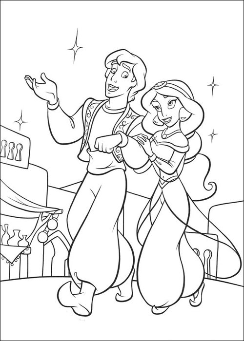 Aladdin Coloring Pages >> Disney Coloring Pages