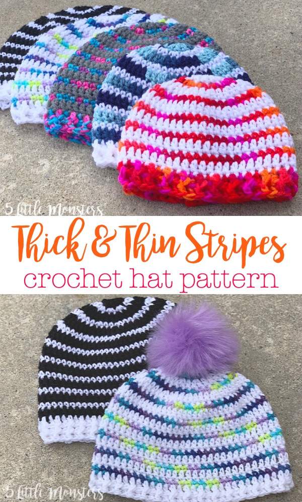 striped crochet hat