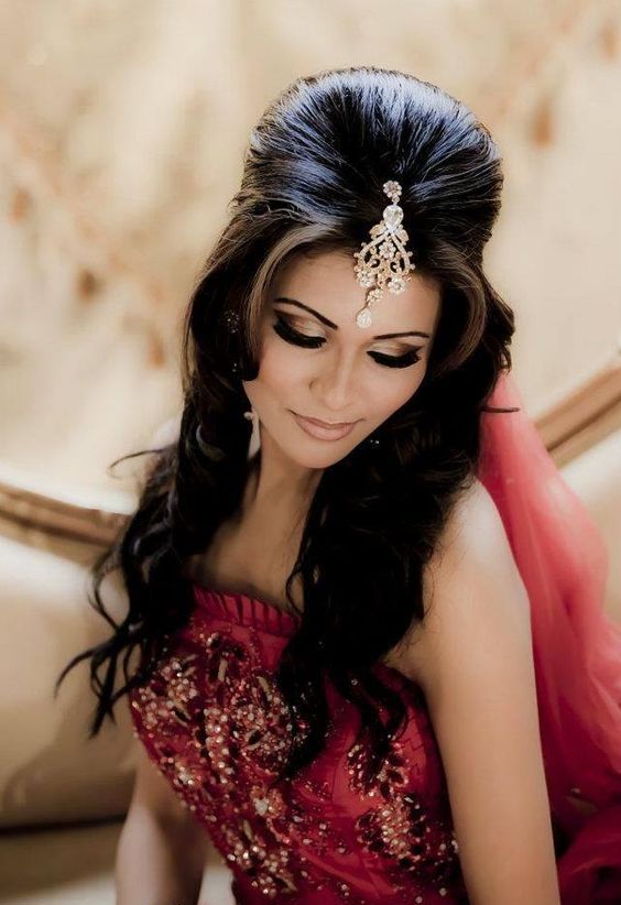 50+ Stunning Indian Hairstyles for Reception | Front hair styles,  Traditional hairstyle, Engagement hairstyles