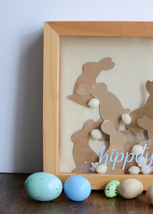She's Crafty How to make an Easter Shadow box