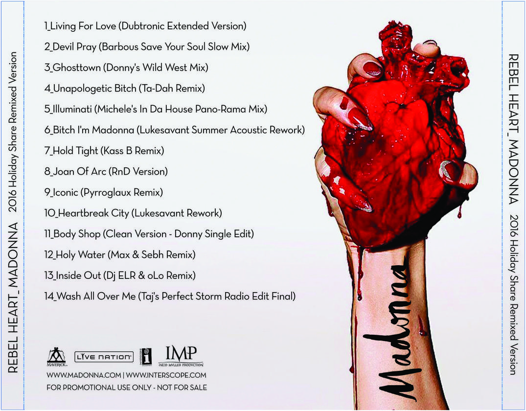 Madonna FanMade Covers Rebel Heart Remixed Version