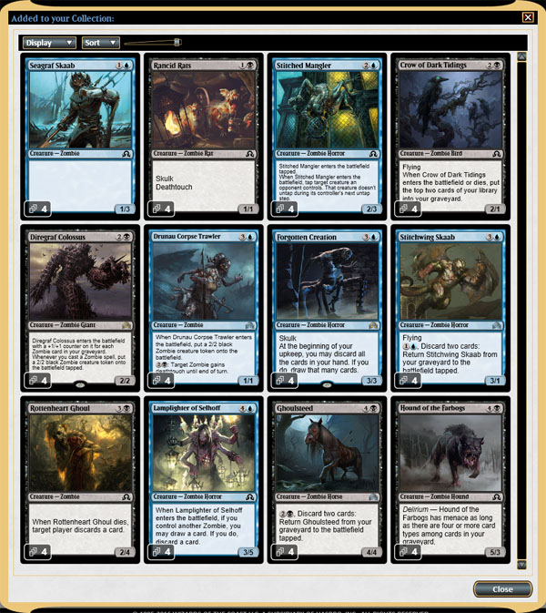 Magic the Gathering Adventures [Standard] Investigate and Zombie early