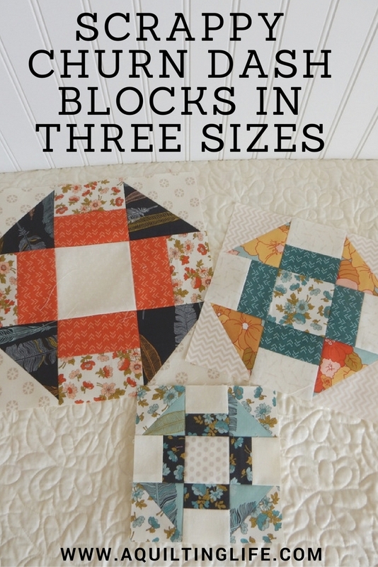 Scrappy Churn Dash Blocks Free Pattern A Quilting Life a quilt blog