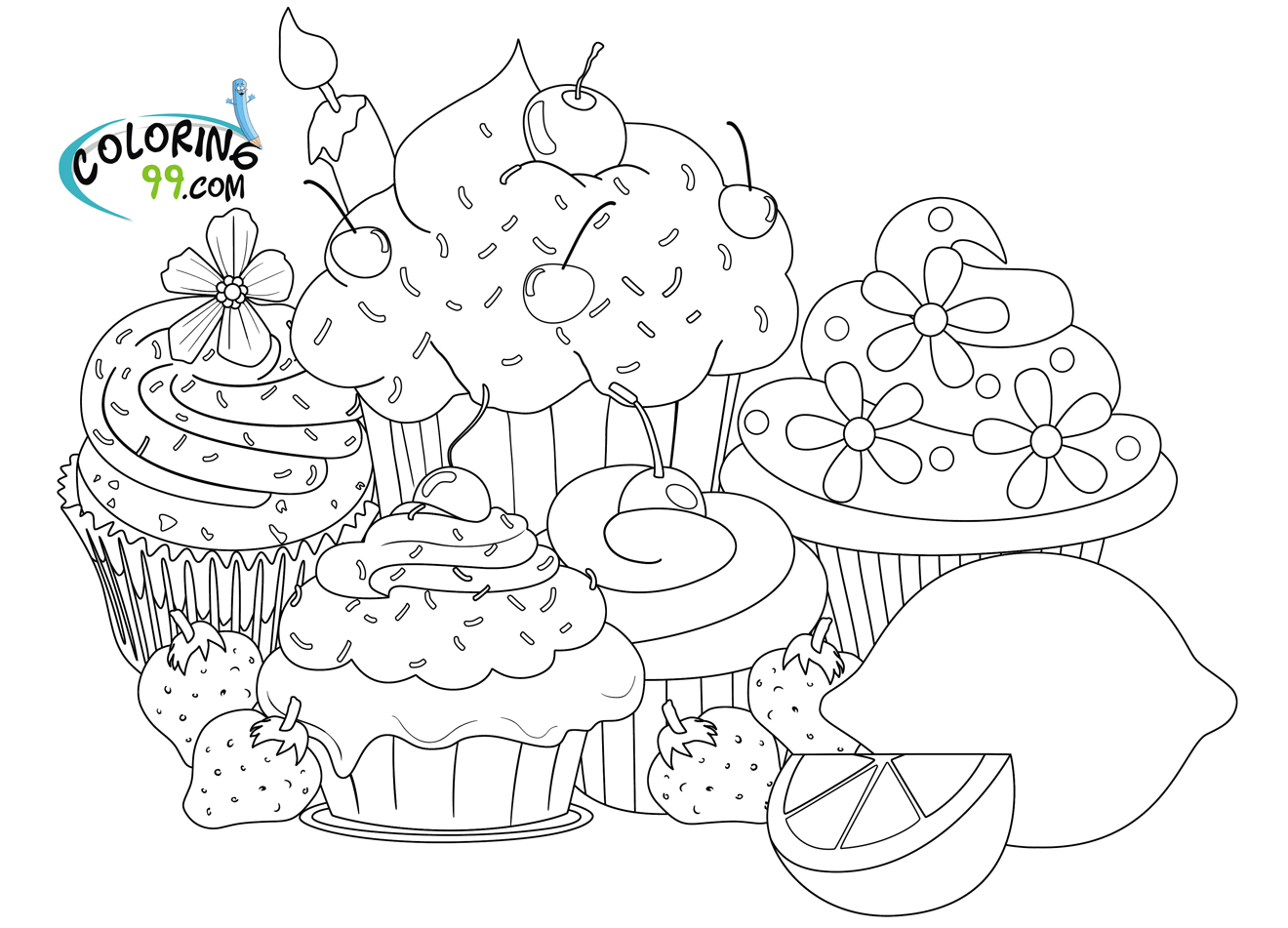 cake coloring pages for girls - photo #30