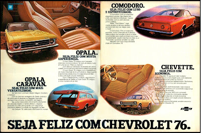 propaganda linha Chevrolet 76 - 1975.  brazilian advertising cars in the 70. os anos 70. história da década de 70; Brazil in the 70s; propaganda carros anos 70; Oswaldo Hernandez;
