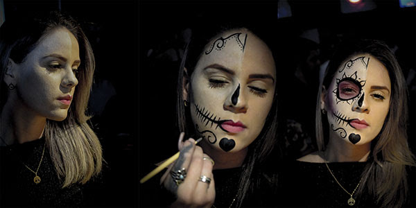 Maquiagem Artística de Caveira passo a passo Halloween  Ideias de maquiagem,  Maquilhagem de halloween, Maquiagem caveira