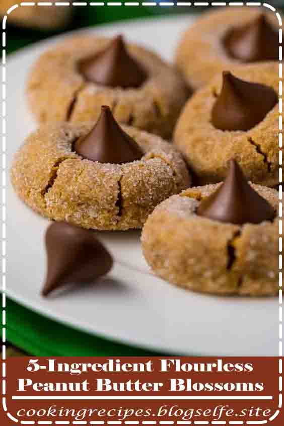 4.9 ★★★★★ | Peanut butter lover’s go crazy over these 5-Ingredient Flourless Peanut Butter Blossoms! Soft, chewy, and stuffed with a chocolate hershey kiss. They’re the perfect Christmas cookie! #cooking #recipes #desserts #baking #peanut #butter 4.9 ★★★★★ | Peanut butter lover’s go crazy over these 5-Ingredient Flourless Peanut Butter Blossoms! Soft, chewy, and stuffed with a chocolate hershey kiss. They’re the perfect Christmas cookie! #cooking #recipes #desserts #baking #peanut #butter