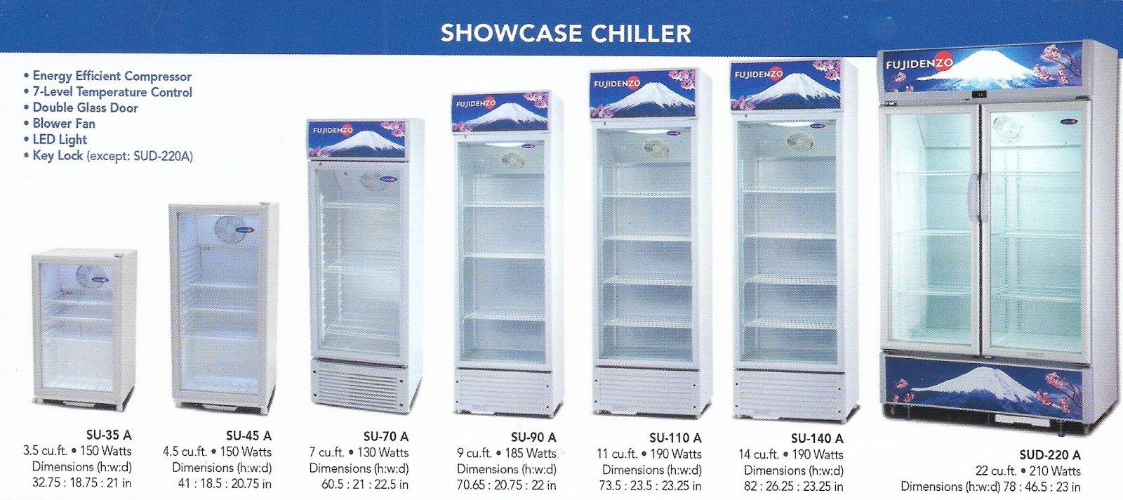 FUJIDENZO SHOWCASE CHILLER