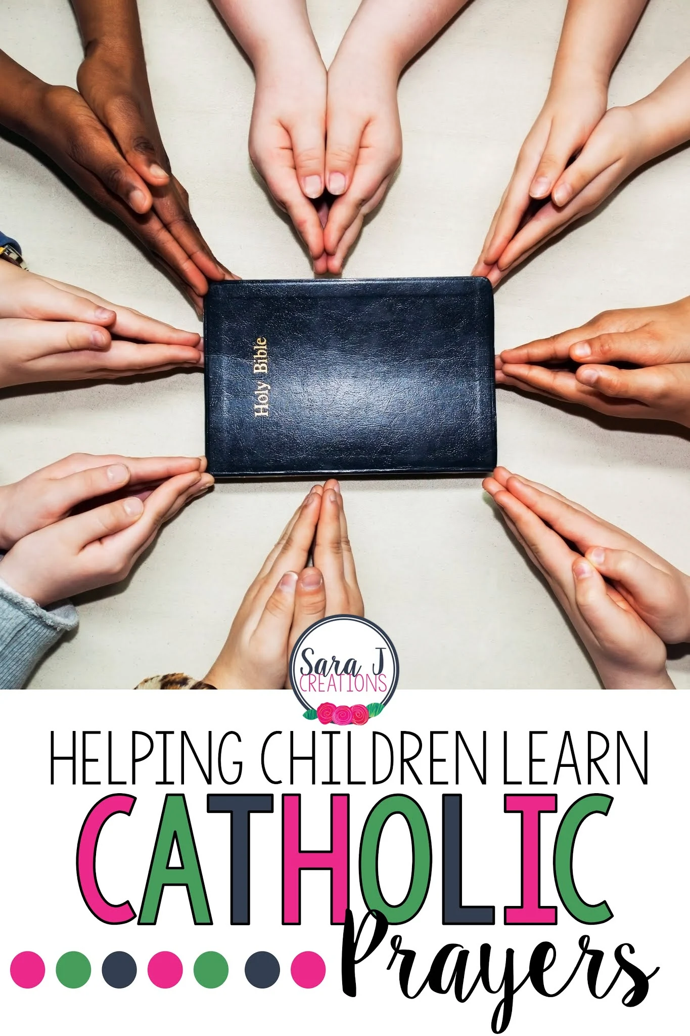 Ideas for helping kids memorize Catholic prayers such as books, puzzles, lapbooks and more.