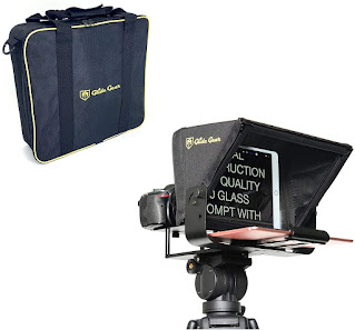 Designed to shoot with DSLR/ Mirrorless Cameras. Prompting use with Android and IOS Teleprompter apps / Accommodates any smartphone or tablet up to 10.5 x 7.5 Inches Industry standard beam split glass with 70/30 visible light transmission. No assembly required / Collapsible teleprompter for small footprint and easy transport / Tripod and Camera NOT included Your camera will not photograph the text in the video. We recommend using the App Teleprompter Premium/ Pro with your tablet or smartphone Protective Carry Case Included. 10 feet reading range