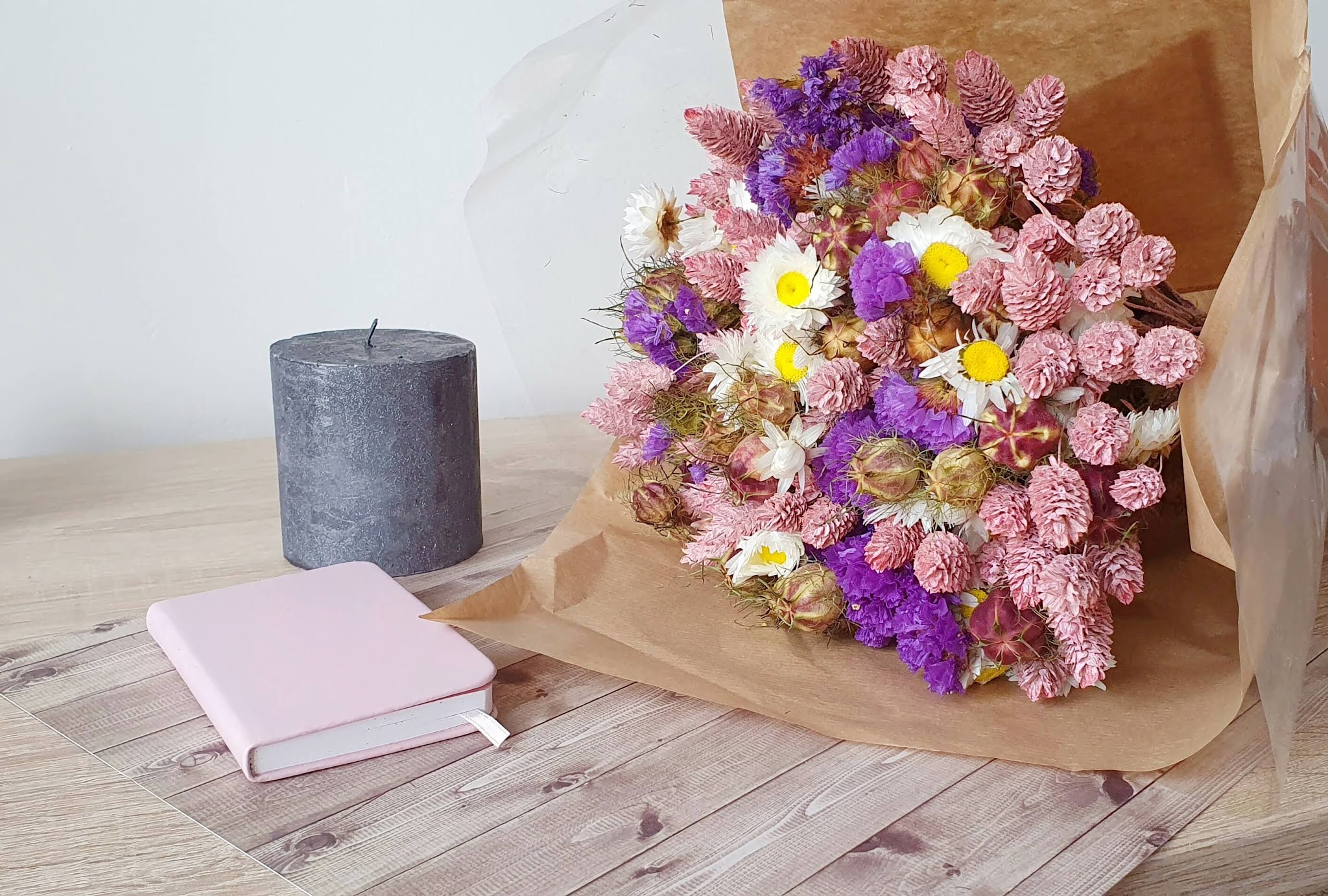 bouquet de fleurs séchées