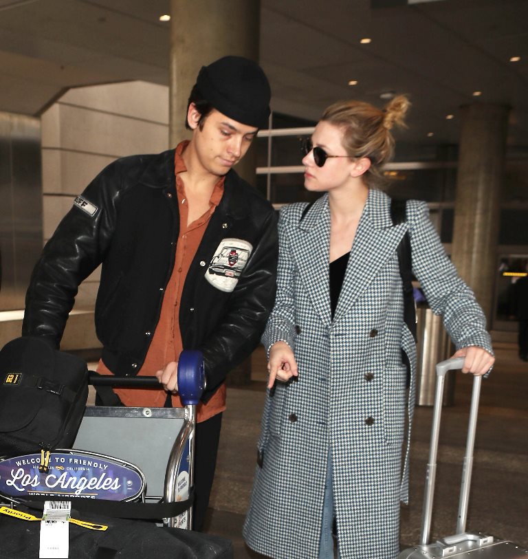 Lili Reinhart & Cole Sprouse || Arriving from Paris to LAX Airport in