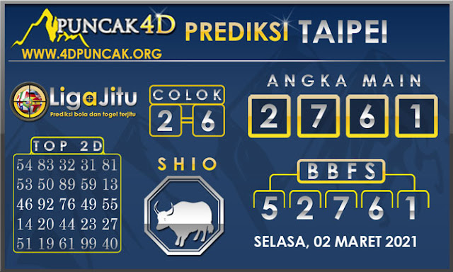PREDIKSI TOGEL TAIPEI PUNCAK4D 02 MARET 2021 PREDIKSI TOGEL TAIPEI PUNCAK4D 02 MARET 2021