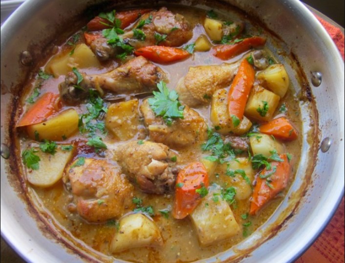 White Wine Chicken Stew dinner soup