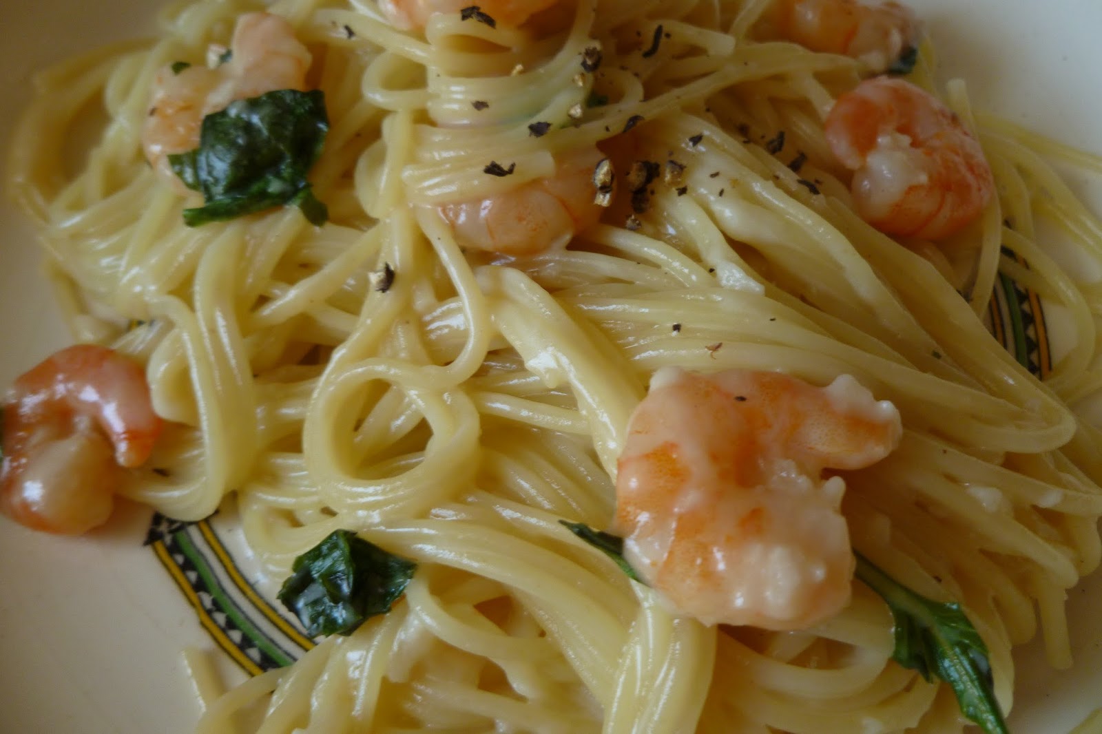 The Pastry Chef's Baking: Parmesan Garlic Noodles with Shrimp