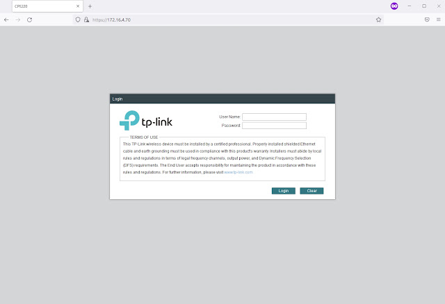 Halaman login ap tplink cpe220