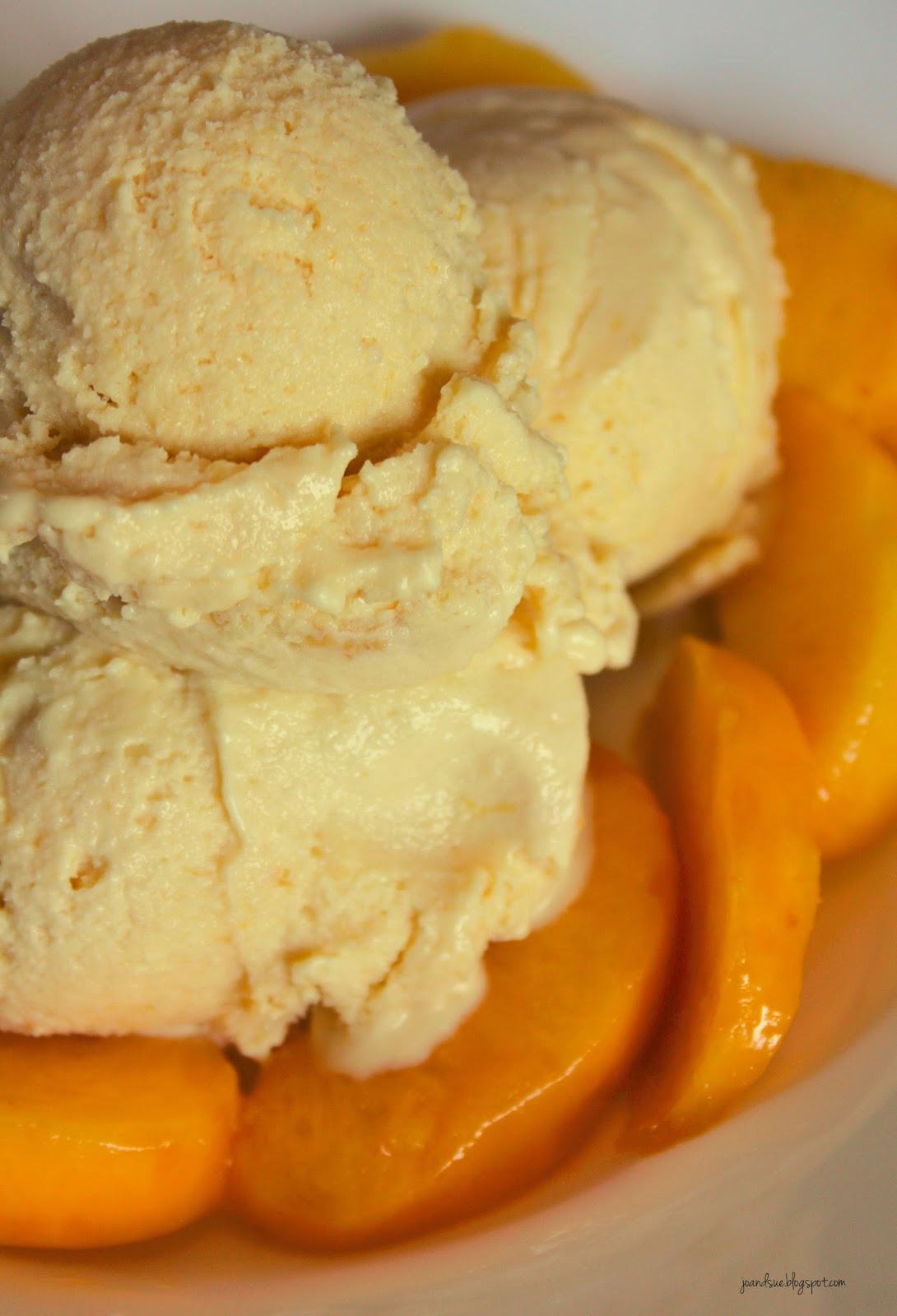 Jo and Sue Peach Ice Cream