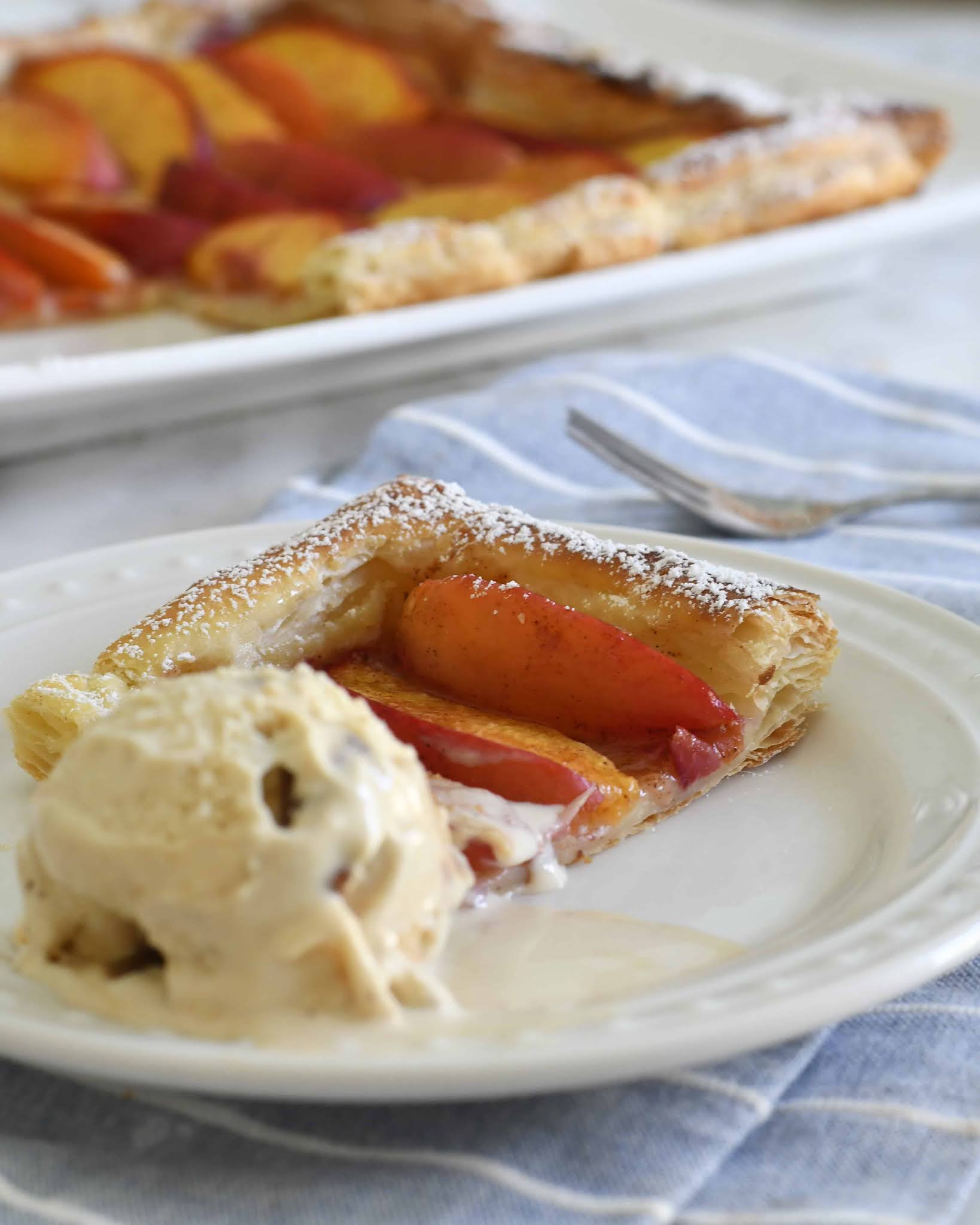 Easy Summer Puff Pastry Peach Tartlets - Marilena's Kitchen