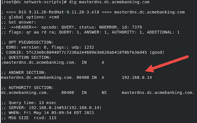 Test DNS with the dig command