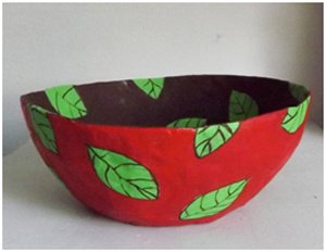 Better Budgeting: Papier-Mâché Decorative Leaf Bowl
