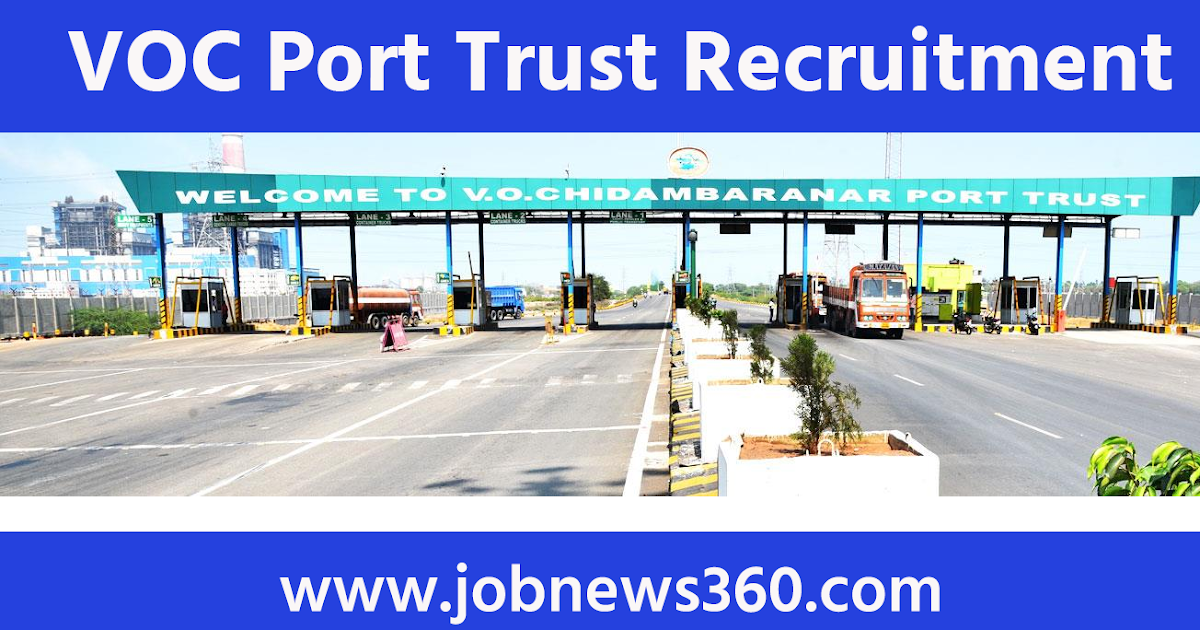 VOC Port Trust Tuticorin Recruitment 2020 for Senior Assistant Traffic