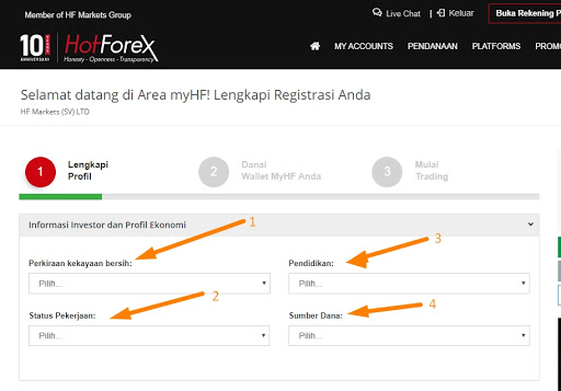 Turtorial Forex Cara Daftar Akun Hotforex