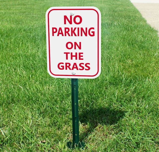 how to stop cars from parking on the lawn