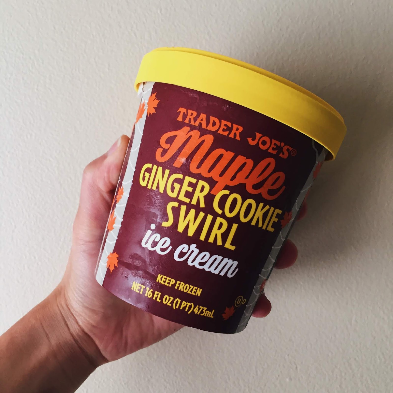 Trader Joe's Maple Ginger Cookie Swirl Ice Cream