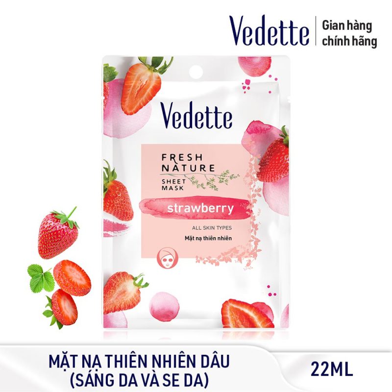 Mặt nạ thiên nhiên Vedette Dâu Tây 22ml