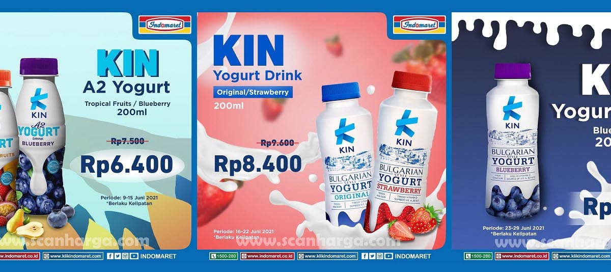 Promo INDOMARET Harga Spesial KIN Yogurt Hanya Rp 6.400 scanharga