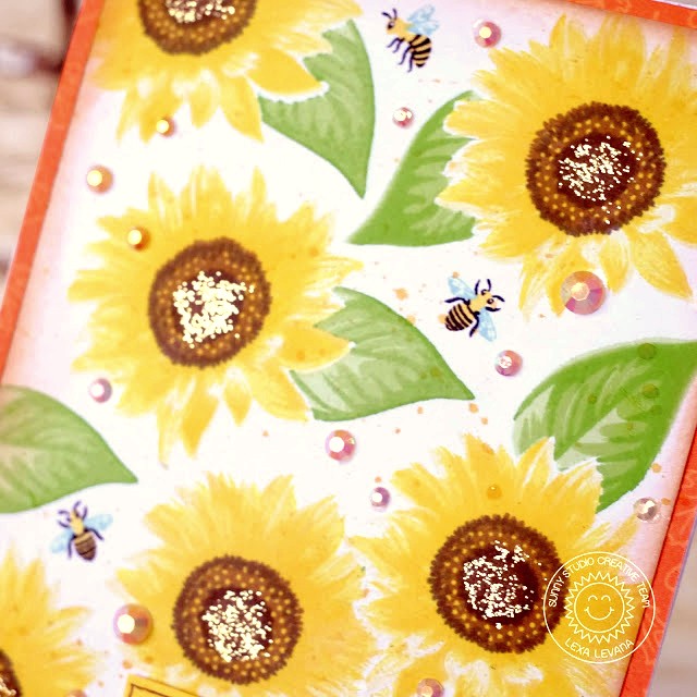 Sunny Studio Stamps: Sunflower Fields Thank You Card by Lexa Levana Sunny Studio Stamps: Sunflower Fields Thank You Card by Lexa Levana
