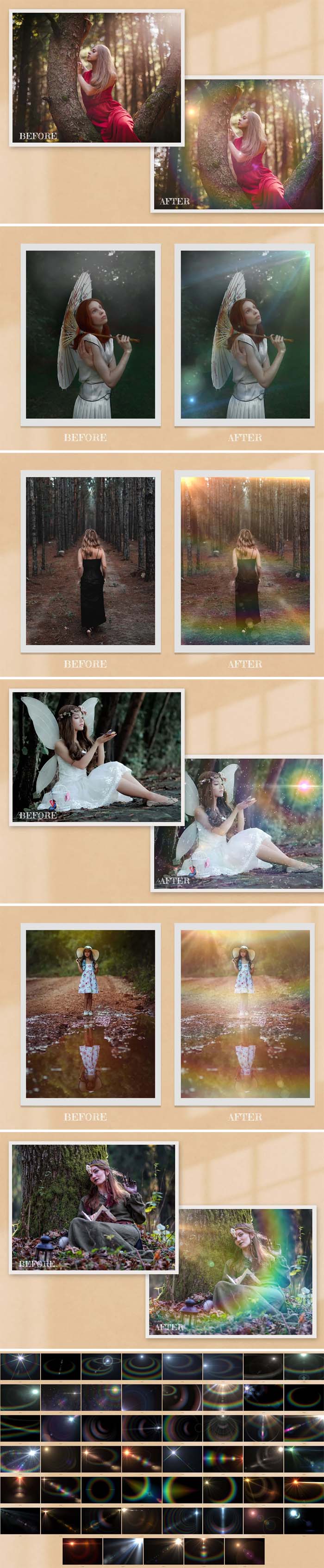 CreativeMarket - Sun Halo Photo Overlays Backdrops