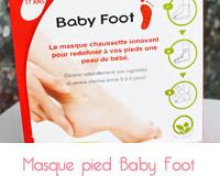 masque pied baby foot