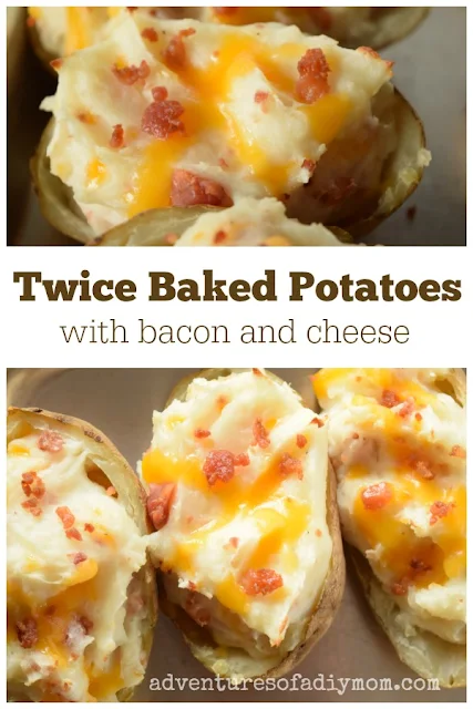 twice baked potatoes with bacon and cheese