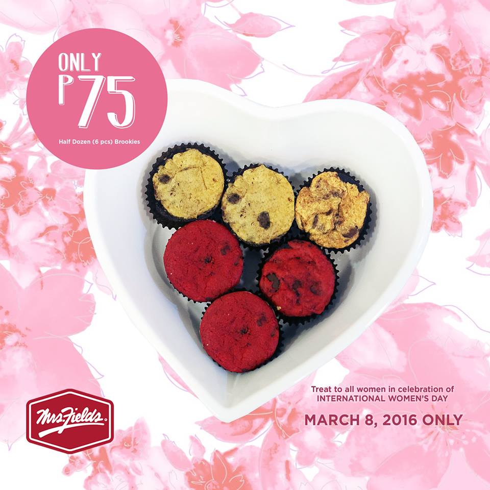 Manila Shopper Mrs Fields International Women's Month Promo March 8 2016