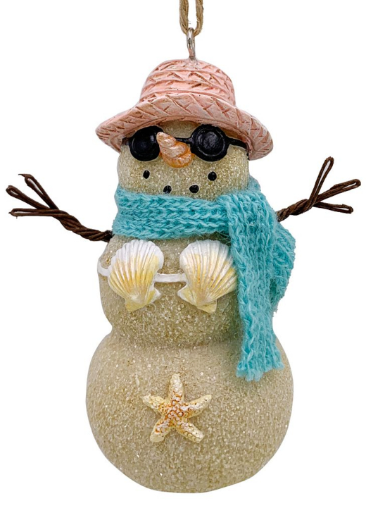 Cute Beach Sand Snowman DIY or Shop Coastal Decor Ideas Interior