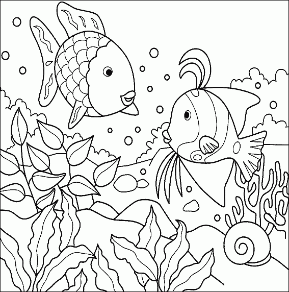 Desenhos Fundo do Mar para colorir