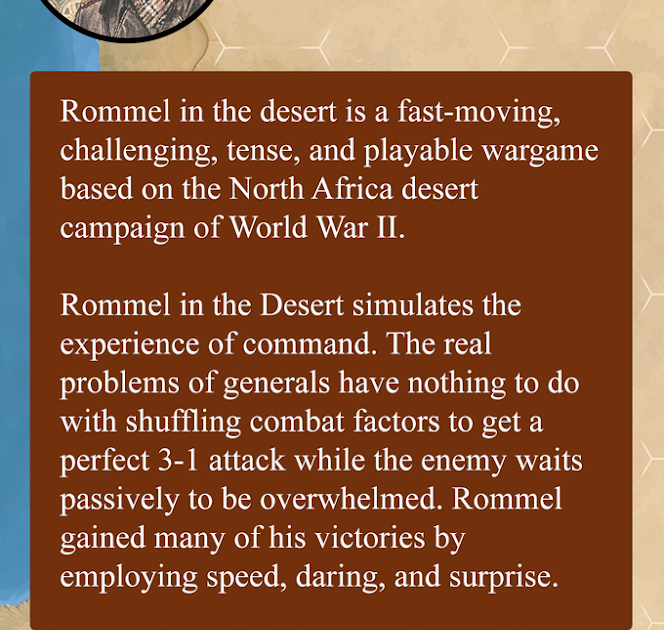 Tabletop Fix Columbia Games Rommel in the Desert Enhanced Kickstarter