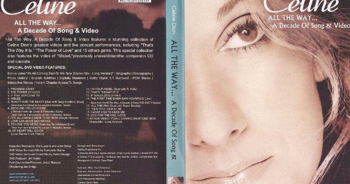 Celine Dion All The Way A Decade Of Song