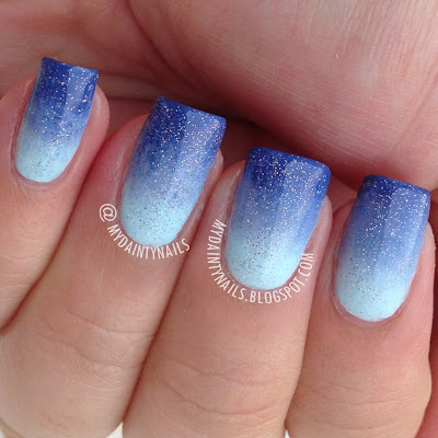 My Dainty Nails: Blue Gradient/Ombre Nails
